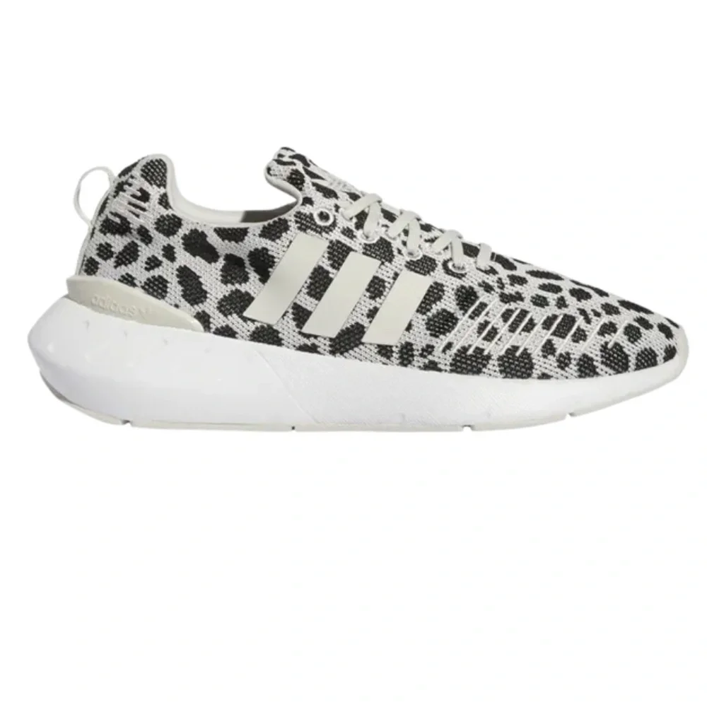 Adidas Women’s Leopard Knit Sneakers - Black & White Size 7.5